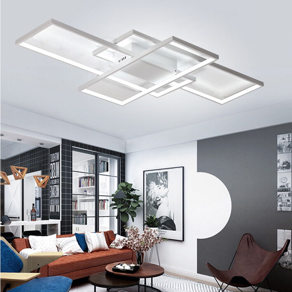 LED Dimmable Ceiling Light Modern Ring Circle Flush Mount Ceiling Lamp Acrylic Lampshade Chandelier Bedroom Kitchen Living Room Interior Decorative Lighting Fixture