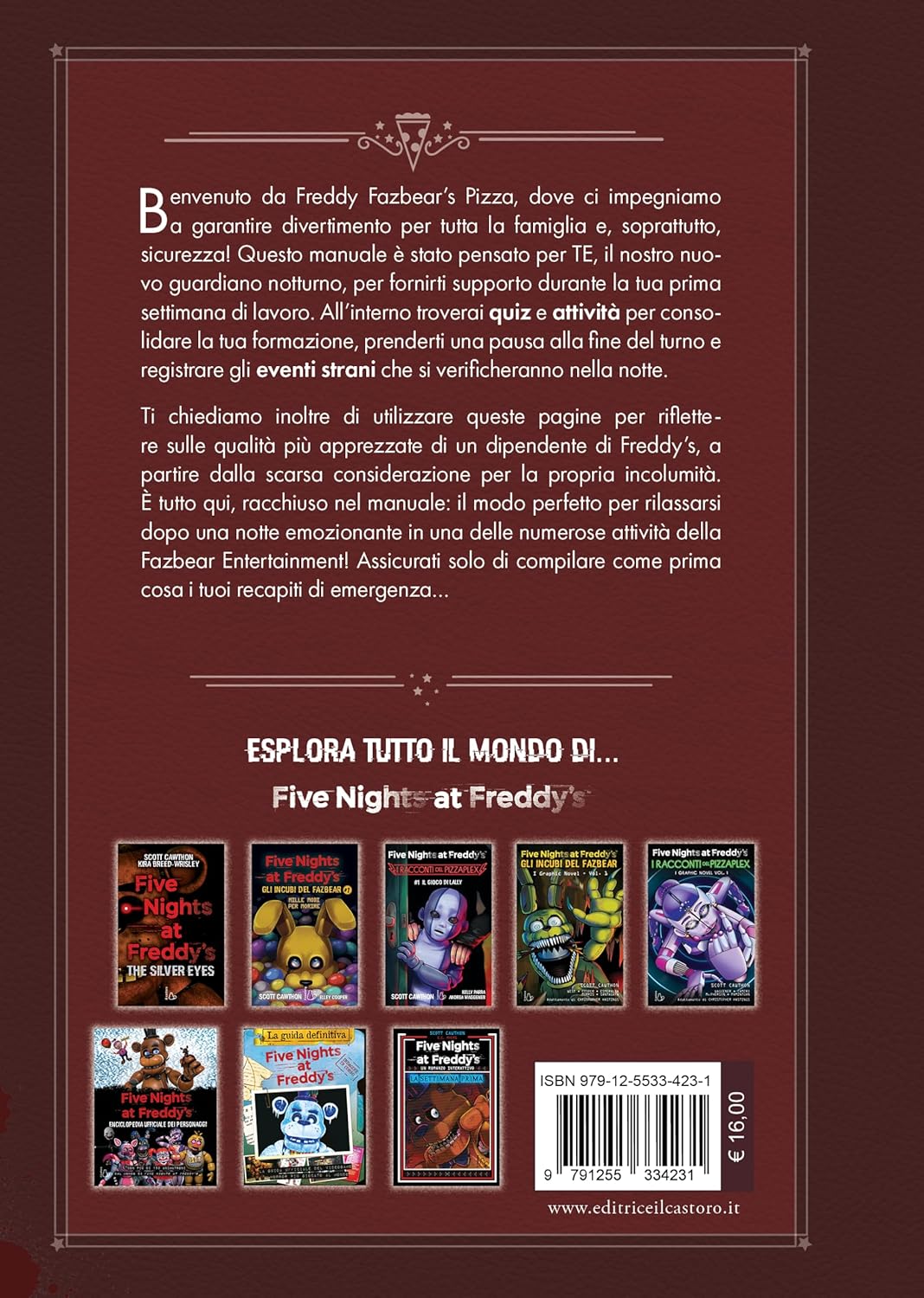 Simone D'Anastasio,Tina Francisco,Katrina Mae Ha Five nights at Freddy’s. Manuale d (Paperback)