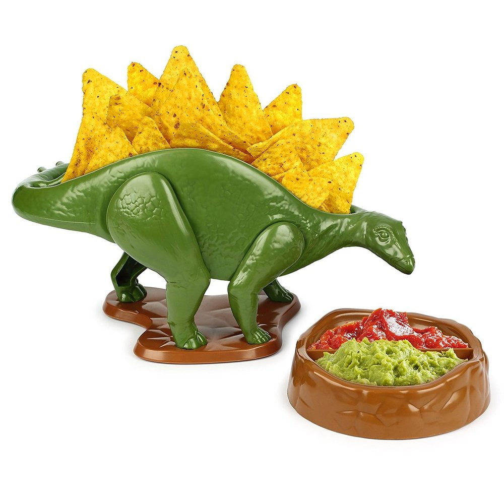 NACHOsaurus Nacho Dip and Snack Dish Set Stegosaurus Dinosaur Party