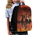 thumbnail image 3 of KUIFORTI Backpack for Kids Teens, 17 inch Laptop Bookbag for Business College Travelling, Fire Running Horse, 3 of 6