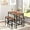 Brown 5 Pcs W/4 Stools, variant on Set of 2 Bar Table and Chair, Kitchen Dinning Table Set with 2 Soft PU Backrest Stools, Counter Pub High Top Console for Kitchen, Pub, Small Space