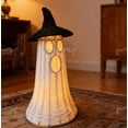 thumbnail image 3 of NANIL Halloween Woven Ghost Figurine with Witch Hat, 14 Inches Handwoven Black Rattan Ghost Decor, Farmhouse Style Spooky Halloween Tabletop Centerpiece Decor for Home Ornament，Perfect Halloween Gift, 3 of 17