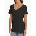 thumbnail image 6 of Women's Lightweight Short Sleeve V-Neck T-Shirt - Loose Fit Casual Summer Top, 6 of 6