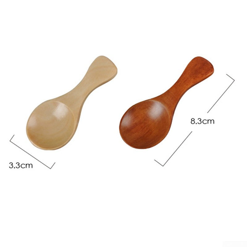 Wooden Small Little Mini Scoop Salt Sugar Coffee Spoon Kitchen Cooking Tool