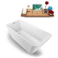 thumbnail image 3 of 70" Streamline N-1220-67FSWH-FM Freestanding Tub and Tray With Internal Drain, 3 of 5