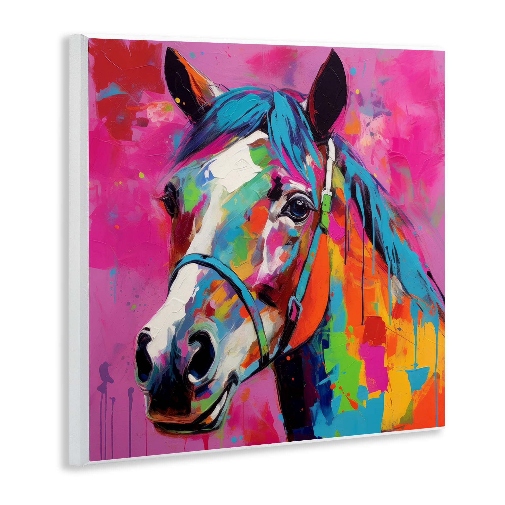 Stupell Industries Modern Hue Horse Animals & Insects Painting Unframed Art Print Wall Art, 12 x 12