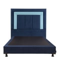 thumbnail image 2 of Box Base Cama Matrimonial + Cabecera Bora Azul Marino, 2 of 7