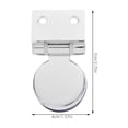 thumbnail image 2 of OUNONA Heavy Duty Single Side 180-Degree Frameless Glass Door Hinge Replacement Metal Shower Door Hinge Round Glass Fastening Hinge, 2 of 8