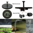 thumbnail image 3 of Peralng Solar Bird Bath Fountain Pump,1.4W Floating Solar Panel Kit Submersible Pump for Garden or Patio, 3 of 6