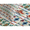thumbnail image 4 of Ambesonne Mexican Quilted Bedspread Set 3 Pcs, Native Cultural Borders, King Size, Multicolor, 4 of 5