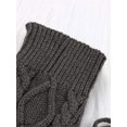 thumbnail image 4 of Spencer Women's Crochet Knitted Stocking Over Knee Thigh High Socks Leg Warmers Winter Boot Socks "Deep Gray", 4 of 4