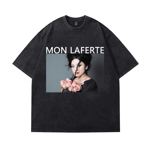 Mon Laferte Autopoietica Tour Tee Cotton Washed T-shirt Short Sleeve Hip Hop Crewneck