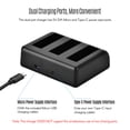 thumbnail image 4 of Mistaha Kit de Charge Chargeur Triple Canal avec 2 Pcs Batteries Rechargeables 1300mAh Li-ion Câble de Charge USB, 4 of 8