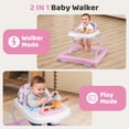 thumbnail image 2 of Babyeap Baby Walker,Foldable Baby Activity Walker with Wheels,Toddler Activity Centers,Removable Toys,Ages 6-15 Months,Pink, 2 of 7