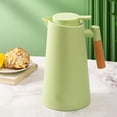 thumbnail image 4 of Laminated glass thermos bottle with wooden handle, Nordic style, glass vacuum for tea and coffee, 4 of 8