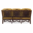 thumbnail image 3 of Malibu Lounge Three-Seater Sofa Natural Rattan Wicker Handmade Design with Light Brown Cushions, Dark Brown, 3 of 5