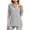 Gray, variant on UQjfacai Hoodies for Women Fall Winter Waffle Knit Long Sleeve Drawstring Button V Neck Casual Pullover Sweatshirt Hooded Tops