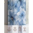 thumbnail image 5 of Blue Floral Spring Sheer Curtains 96 Inch Length 2 Panels Set, Watercolor Art Elegant Botanical Voile Window Treatment Semi Sheer Long Curtains Drapes for Bedroom/Living Room/Kitchen 52"x96"x2, 5 of 7