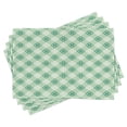 thumbnail image 1 of Ambesonne Mint Place Mats Set of 4, Striped Geometrical Tile, Standard Size, Mint Green Pale Green, 1 of 6