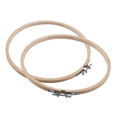 thumbnail image 3 of 16 Pieces 8 Inch Wooden Round Embroidery Hoops Adjustable Bamboo Circle Hoop Ring Bulk Wholesale, 3 of 8