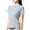 Gray, variant on Mlzmgr Athletic T Shirts for Women Stretchy Fitness Short Sleeve Womens Summer Tops Tennis Basketball Running Gym Shirts