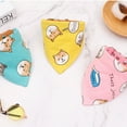 thumbnail image 4 of SPRING PARK Dog Collar Neckerchief Cute Cartoon Printing Adjustable Small Dog Collars Puppy Pet Slobber Towel, 4 of 7