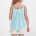 thumbnail image 5 of Miluxas Girls Eyelet Flowy Tank Tops Cute Summer Spaghetti Strap Tops Kids Fashion Embroidery Sleeveless Shirts Blue 7 Years, 5 of 8