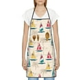 thumbnail image 3 of Disketp Reto Marine Nautical Kitchen Apron with adjustable Aprons for Women with Pockets Cooking Powder Pink Apron, 3 of 7