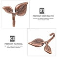 thumbnail image 2 of Ganchos de pared individuales con forma de hoja de Metal, ganchos de hierro Vintage para abrigos, perchas rústicas montadas en la pared para el hogar, bufanda, bolso, llave de toalla, 4 Uds., 2 of 5