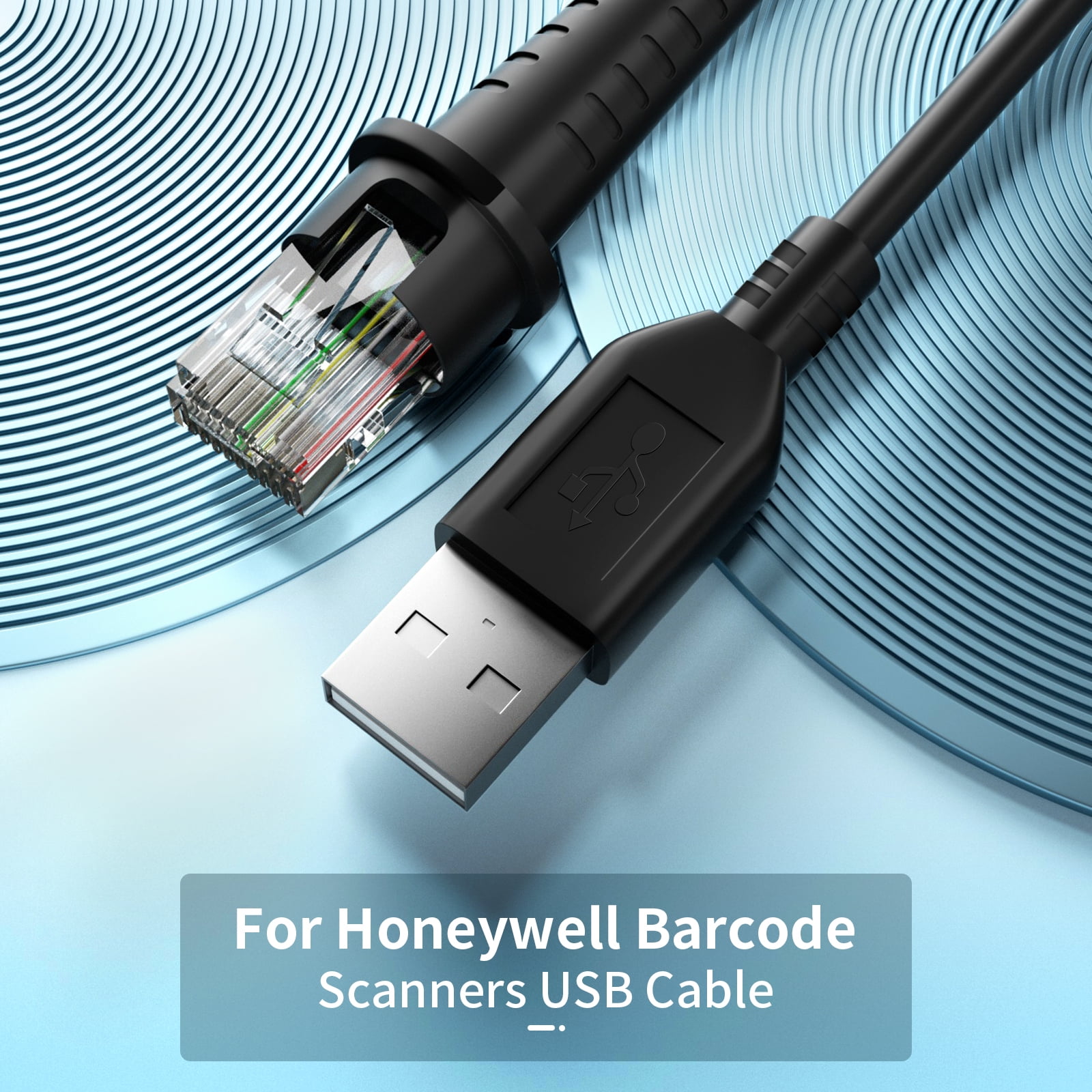 (5PCS) 9.84ft Scanner Cable for Honeywell (2PCS) 9.84ft Scanner Cable for Honeywell MS9520 MS5145 MS1690 MS1890 MS9524 MS9535 MS9540 MK9540 MS9541 M Cord Barcode Scanner USB Cable Coiled Cord