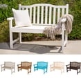 thumbnail image 2 of Shine Company Traditional Cedar Wood Patio Porch Garden Bench in Brown, 2 of 5