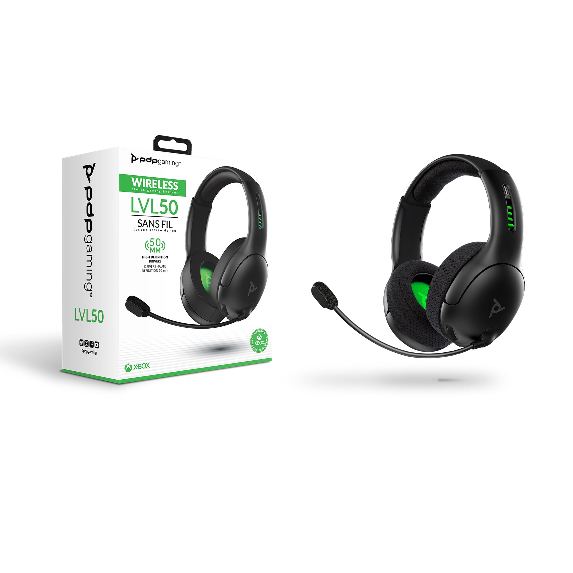 Roeispaan gastvrouw bezorgdheid PDP Gaming LVL50 Wireless Stereo Gaming Headset: Black - Xbox Series X|S, Xbox  One, Windows 10 - Walmart.com