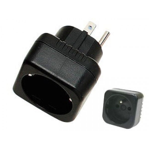 European EU Europe to US American Grounded Plug Adapter Outlet Converter 