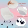 thumbnail image 5 of LukeAlon Kids Adjustable Desk Chair, Sherpa Study Chair with Swivel Base Upholstered Cute Reading Chair  with Arms for Girls Children, White, 5 of 9