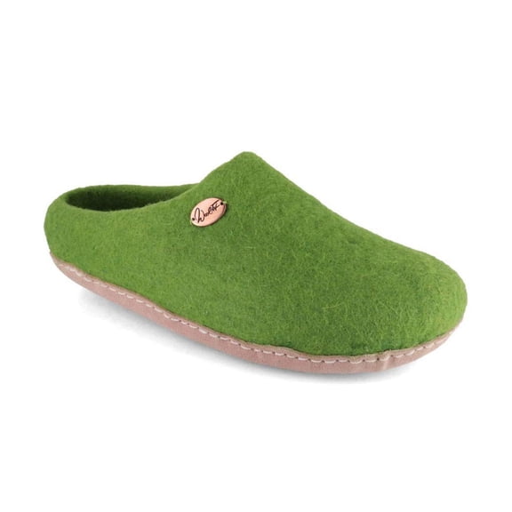 WoolFit Felt Slippers | Footprint, green