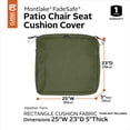 thumbnail image 3 of Classic Accessories Montlake FadeSafe Rectangular Patio Dining Seat Cushion Slip Cover - 5" Thick - Heavy Duty Outdoor Patio Cushion with Water Resistant Backing, Heather Fern Green, 25"W x 23"D x 5"T, 3 of 23