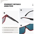 thumbnail image 5 of Oversized Sunglasses, Rimless Mirrored Sun Glasses with Reflective One-Piece Lens, 5 of 6