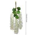 thumbnail image 4 of Guirnalda de flores artificiales de glicina para colgar en la pared, para interiores y exteriores, ideal para bodas, fiestas, festivales y decoración floral simulada., 4 of 8