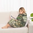 thumbnail image 4 of Forest Camo Branches Leaves Pattern Blanket Hoodies for Kids 6-13YR Oversize Wearable Blanket Hoodies for Boys Girls Teens, 4 of 7