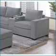 thumbnail image 3 of Modern Light Gray Corduroy 4-Piece Sectional Sofa Set for Living Room - L-Shape, Console & Ottoman | Light Gray | Corduroy | Foam+Spring, 3 of 8