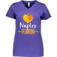 thumbnail image 3 of Inktastic Naples Florida Orange in Heart Women's V-Neck T-Shirt, 3 of 5