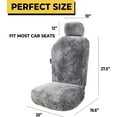 thumbnail image 3 of ZONETECH Car Seat Covers Full Set, 2- Pack Charcoal Grey Sheepskin Winter Wool Auto Accessories for All Season Protection of Your Seats,, 3 of 9