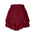 thumbnail image 3 of Womens Lace Mini Skirts Waisted Skorts Elegant A-Line Flared Pleated Skirts Party Dress High Ruffled Skort Style Ruffle Dancing Party Going Out Skirt, 3 of 5