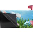 thumbnail image 4 of Easter Bunny Ears and Colorful Eggs Magnetic Mailbox Cover MailWraps Garden Yard Home Decor for Outside Standard Size-18"x 20.8", 4 of 5