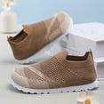 thumbnail image 6 of Unisex Kids Slip On Shoes Coffee - Breathable Mesh Sneakers for Kidss 3-8 Years, Non-Slip Lightweight Casual Shoes with Elastic Collar,Size 30, 6 of 7