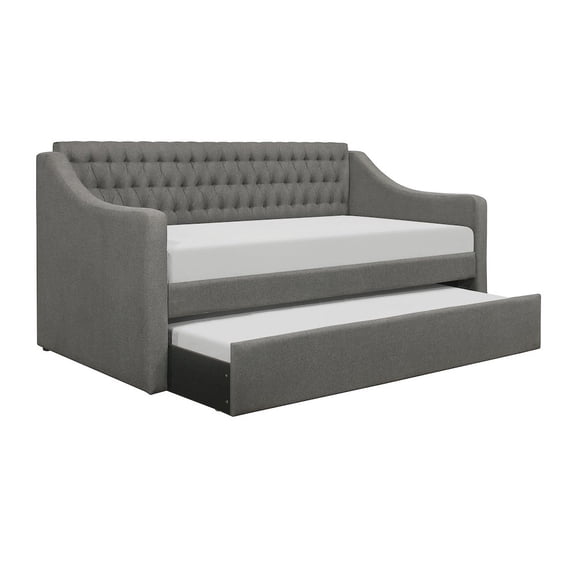 Lexicon LaBelle Fabric Daybed with Trundle in Gray