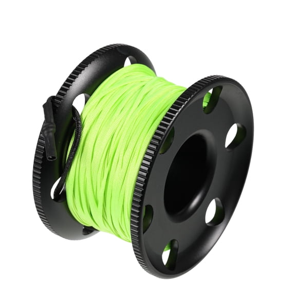 Sonducket Carrete de buceo de alta resistencia, carrete de dedo, fibra de poliéster de aluminio, línea verde fluorescente, accesorios subacuáticos para Deportes acuáticos Negro Sonducket  OD030928-01B