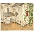 thumbnail image 2 of Ferdynand Ruszczyc 14x12 Gold Ornate Wood Frame and Double Matted Museum Art Print Titled - Church in Lithuania (1903), 2 of 4