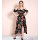 thumbnail image 5 of Milumia Mujer Tallas Grandes Cintura Alta Boho Floral Hombro Frío Split Maxi Vestido Zhivalor WMZL-1567-6, 5 of 8
