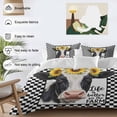 thumbnail image 5 of Life Is Better on The Farm Twin Size Comforter Set, Rustic Cow Sunflower Black White Plaid Bedding for All Seasons, 4 Pcs Bed Set, 1 Quiltcover (68"x86") ,1Sheet(67"x116"), 2Pillowcases (30"x20"), 5 of 9